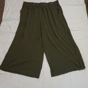 Silence+noise wide leg crop pants, culottes. XL